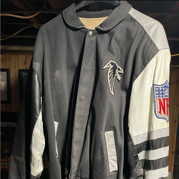 Vintage Atlanta falcons nfl bomber jeff Hamilton dion sanders varsity - Picture 2 of 3
